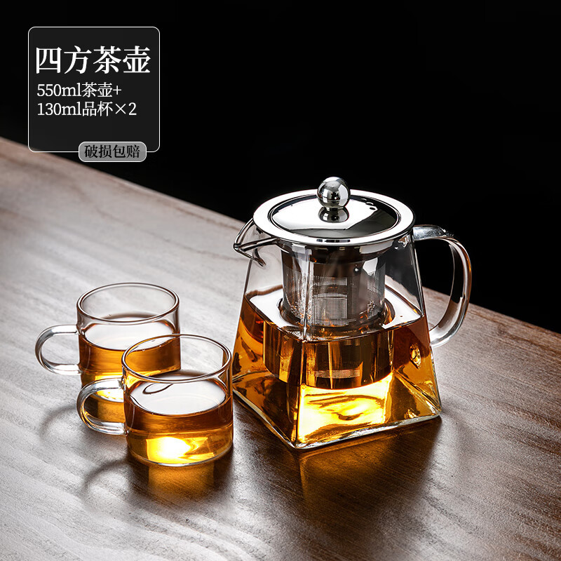Vidrio de borosilicato alto resistente a altas temperaturas y al calor, estufa de cerámica eléctrica, tetera de espuma de calentamiento, tetera de cocción transparente simple engrosada para el hogar