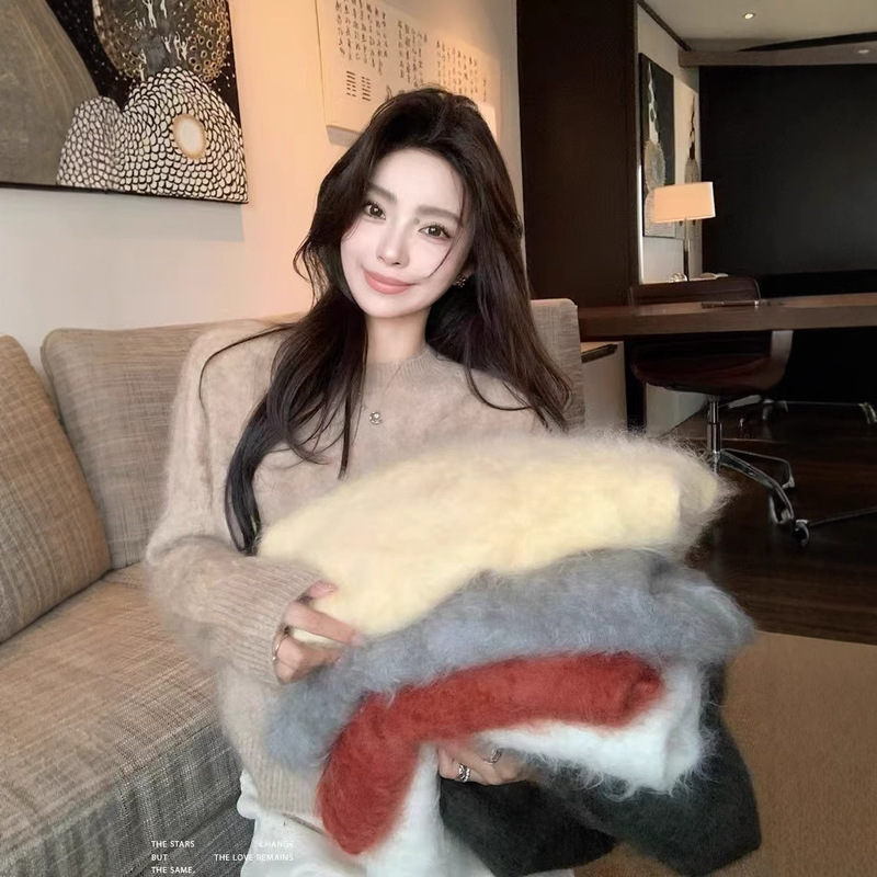 12-pin island essence 3D seamless one-piece cashmere sweater women's 100 cashmere brushed knitted pullover women's winter New