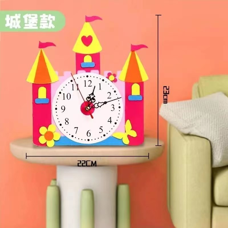 フェルト時計diy手作り不織布材料バッグ手作り時計自作時計飾りストラップ|undefined
