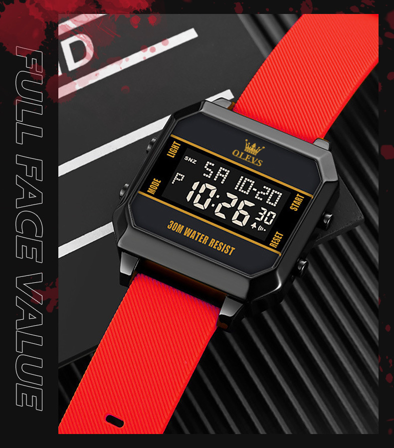 Reloj digital de hombre con cuarzo multifunción deportivo_voghion.com
