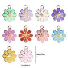 小雏菊合金饰品吊坠diy花朵滴油钥匙扣项链手链配件2025新款