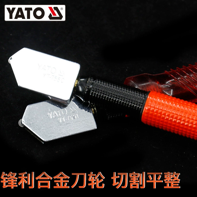Стеклорез YATO, бытовой стеклорез с роликовым лезвием для стекла, резак для бутылок, керамики и ручной резки плитки