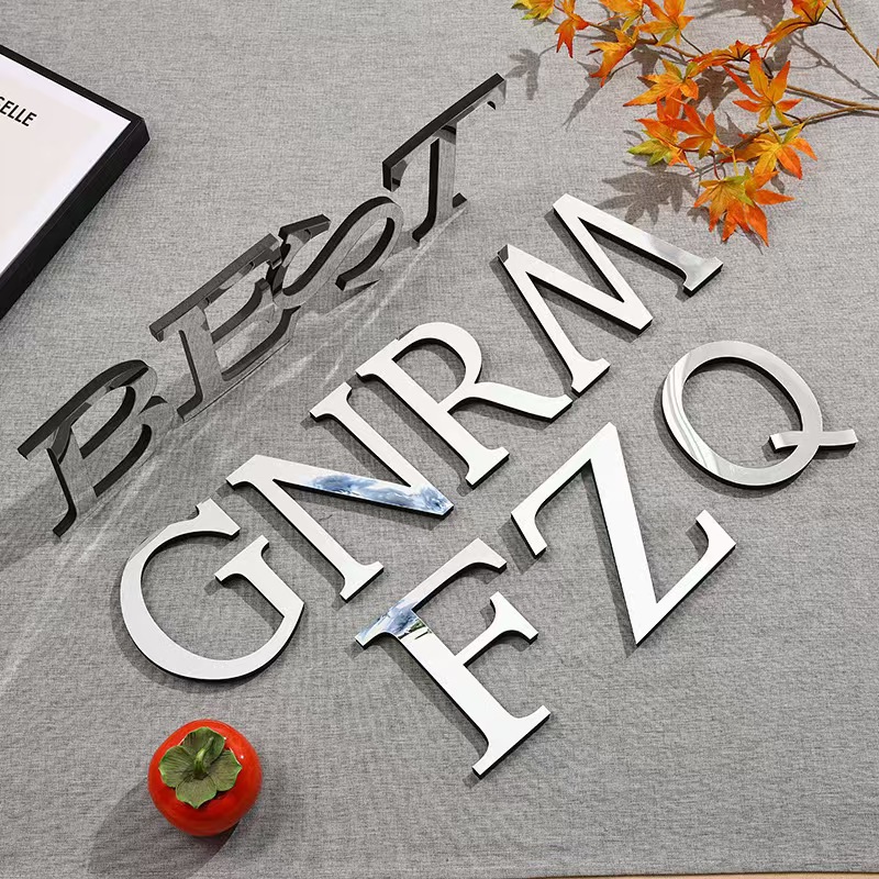 Cross-Border HOT Home Decoration Acrylic Mirror EVA English Alphabet Decorative Creative Wall 26 Letters Stickers_voghion.com