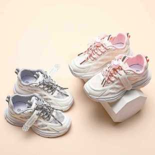 Balabala Girls Sneakers 2024 Spring New Single-layer Shoes Soft-soled Non-slip Torre Shoes All-match Casual Shoes Zhongda