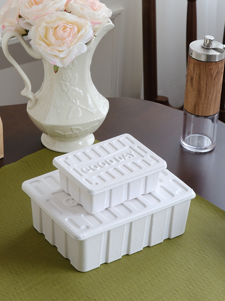 Caja de regalo de pulpa degradable diy mano acompañante regalo de cumpleaños de San Valentín caja de embalaje de regalo de jabón hecha a mano caja de joyas