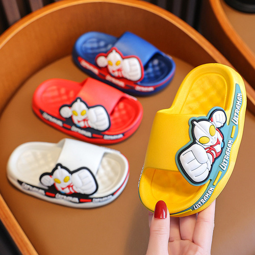 Ultraman children's summer slippers for boys cartoon indoor home non-slip bathing slippers for large, medium and small children