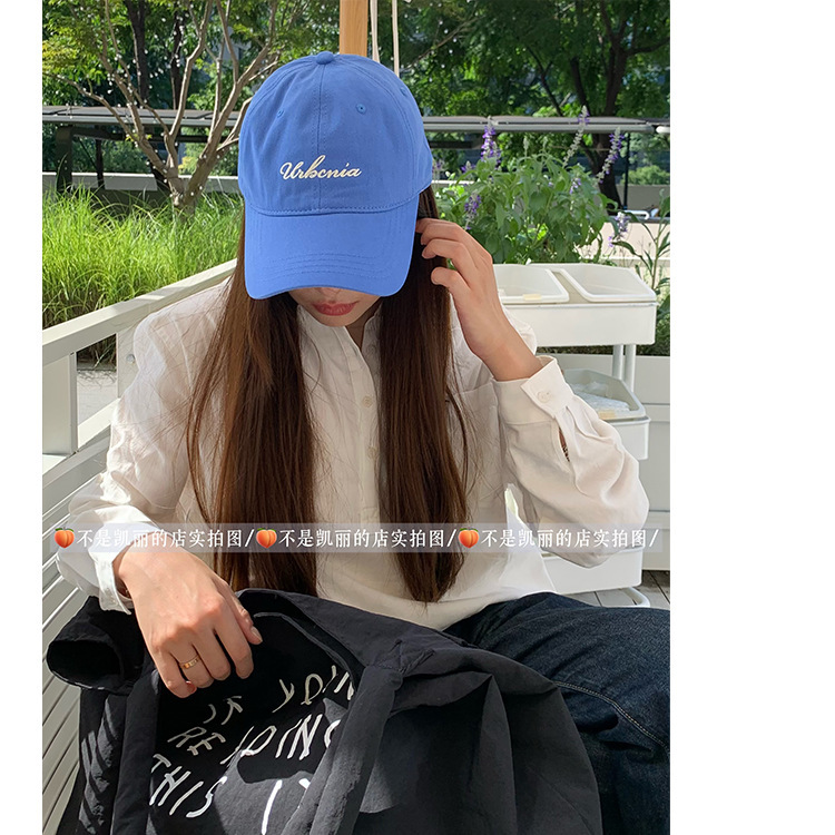 小红帽！活力吸晴字母刺绣棒球帽子女大头围显脸小情侣百搭鸭舌帽|undefined