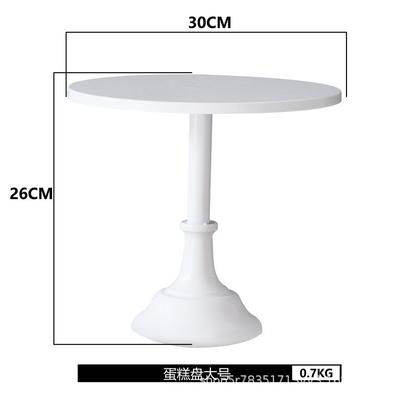 Estante de té de la tarde europeo blanco hierro forjado decoración mesa de postres comida fría pausa de té estante de exhibición bandeja de pastel