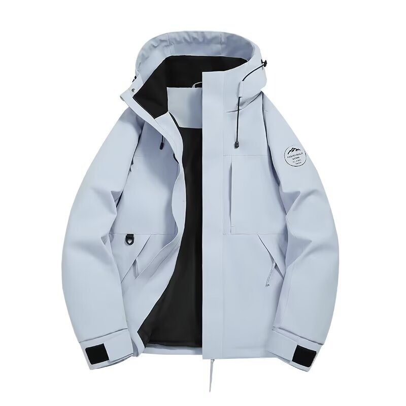 Cross-border new three-proof windbreaker jacket for men and women, spring and autumn outerwear, windproof and water-resistant, suitable for hiking and mountaineering Cross-border new three-proof windbreaker jacket for men and women, spring and autumn outerwear, windproof and water-resistant, suitable for hiking and mountaineering