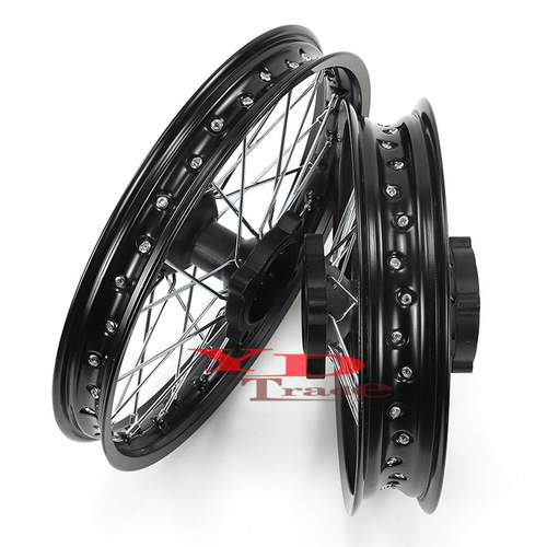 Off-road motorcycle wheels aluminum hub rim tires 60/100-14 inch aluminum wheel 80/100-12 inch tire
