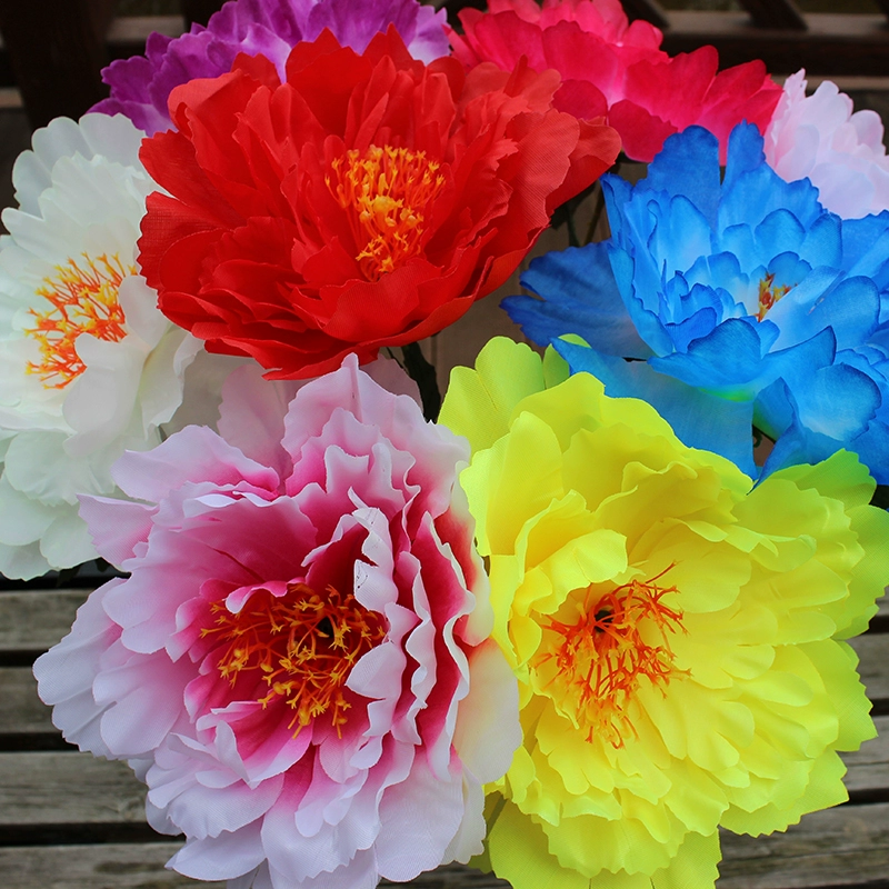 Шелковый цветок, одиночный большой букет пионов для фестиваля Цинмин, цветочная композиция, корзина, цветок для могилы, подметание могилы, цветок на кладбище, цветок на зимнее солнцестояние.