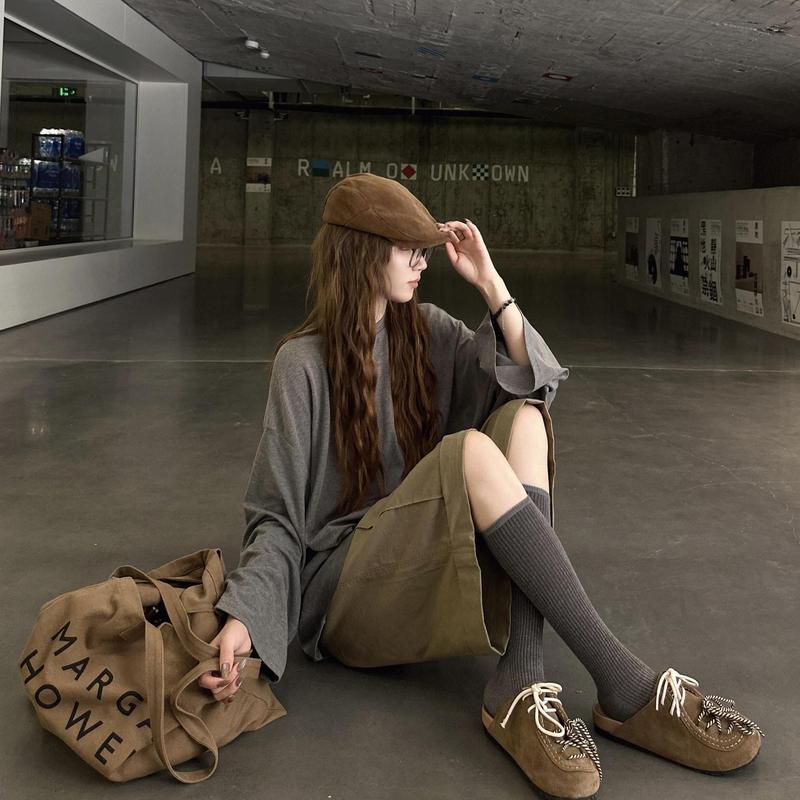 麂皮绒咖色前进帽子女款2025新款秋冬季鸭舌帽显脸小贝雷帽画家帽|undefined