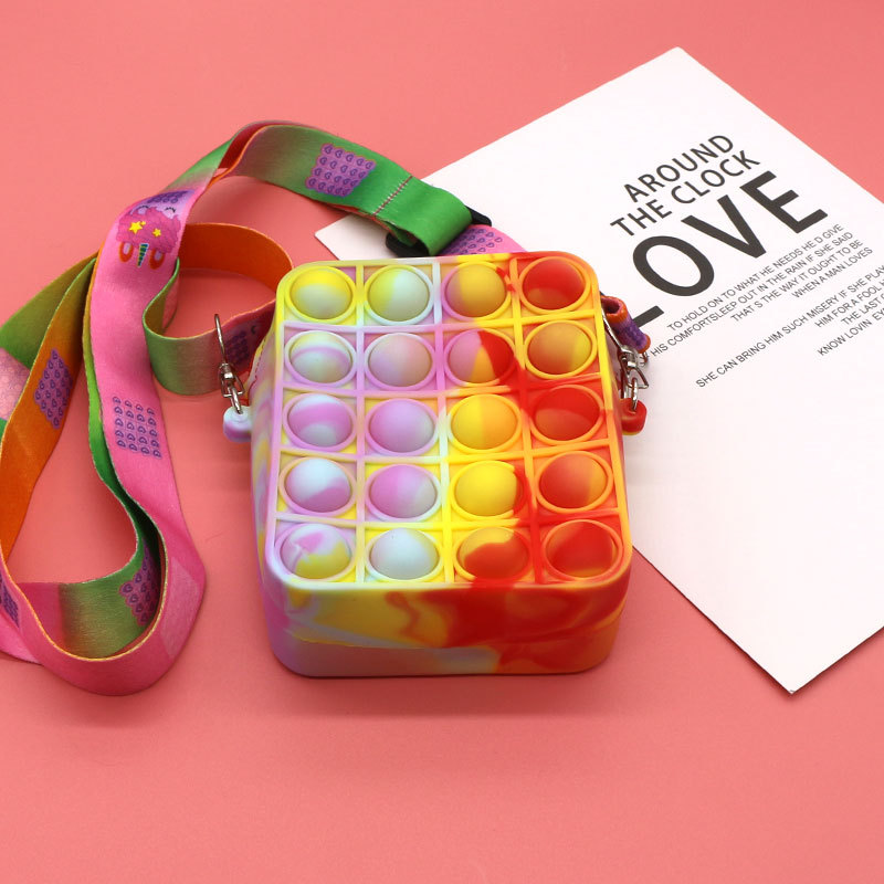 Ratón asesino pionero moneda monedero bolso de los niños de dibujos animados lindo presionando bolsa de silicona unicornio hombro crossbody gato bolsa