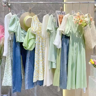 原创品牌领卉24夏大气甜美风大码连衣裙上衣套装女装尾单清货服装