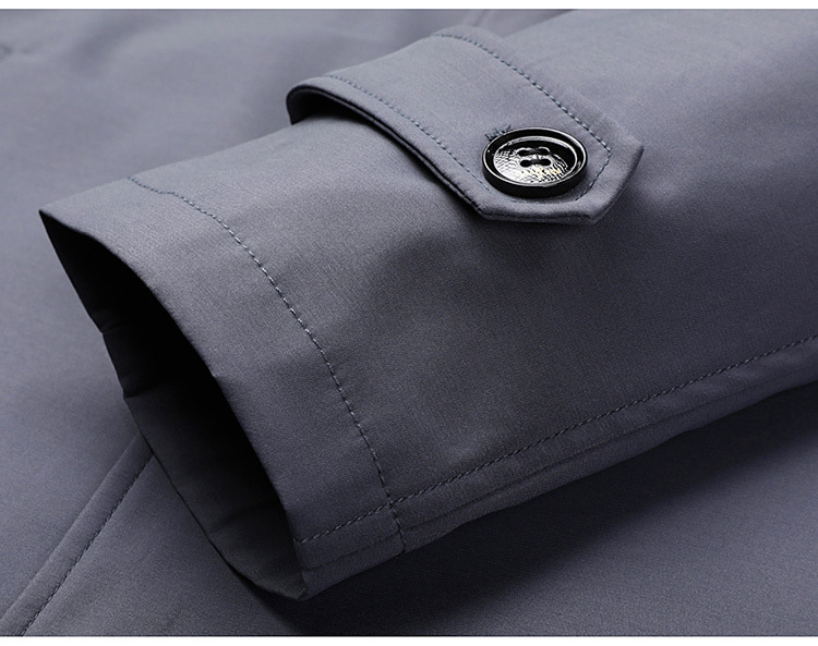 Men's Trench Coat Mid Length Windbreaker For Men Smart Casual_voghion.com