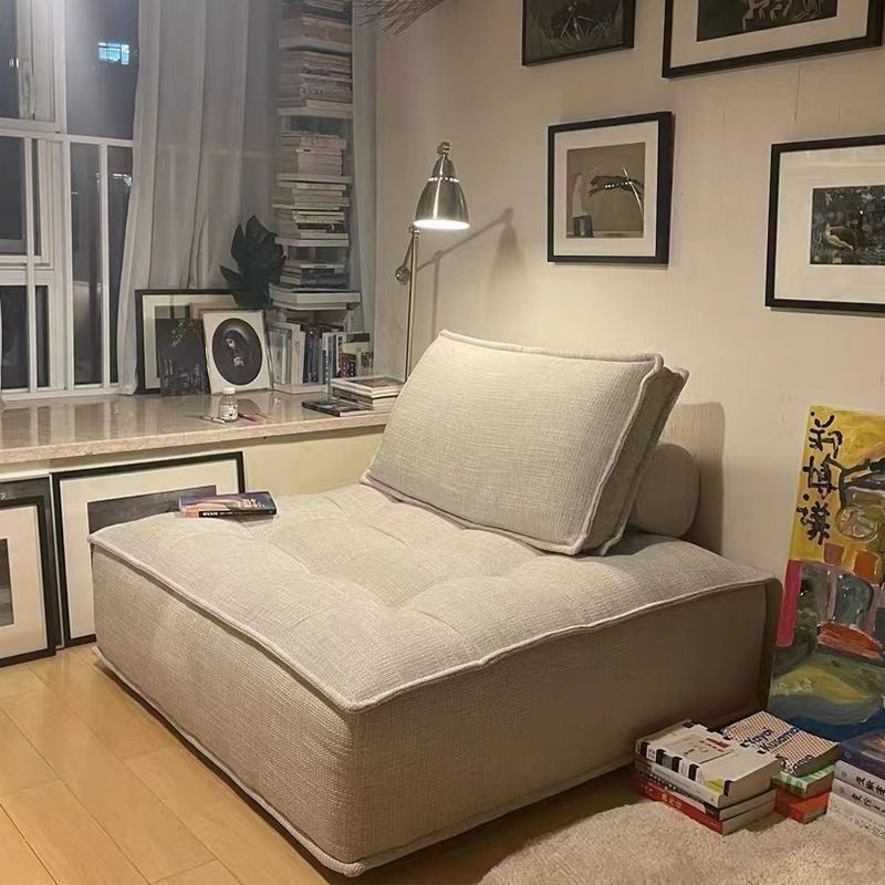 Plain fine-woven cotton and linen milk tea color (goose down bag)