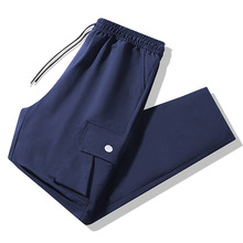 潮牌工装裤男士春秋季美式束脚九分小脚运动裤休闲长裤子男装