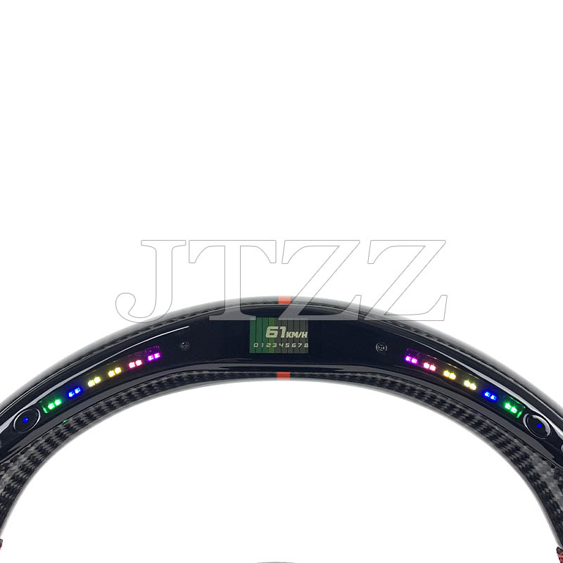 Suitable for Audi A4A5A6A7S4S5S6S7 2010-2015 carbon fiber steering wheel LED car interior