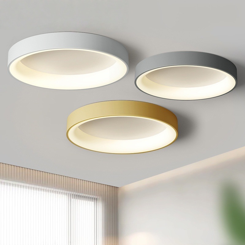 lámpara de techo del dormitorio, sala de estar, lámpara de comedor simple, lámpara de decoración de iluminación moderna, lámpara de habitación, lámpara de techo redonda