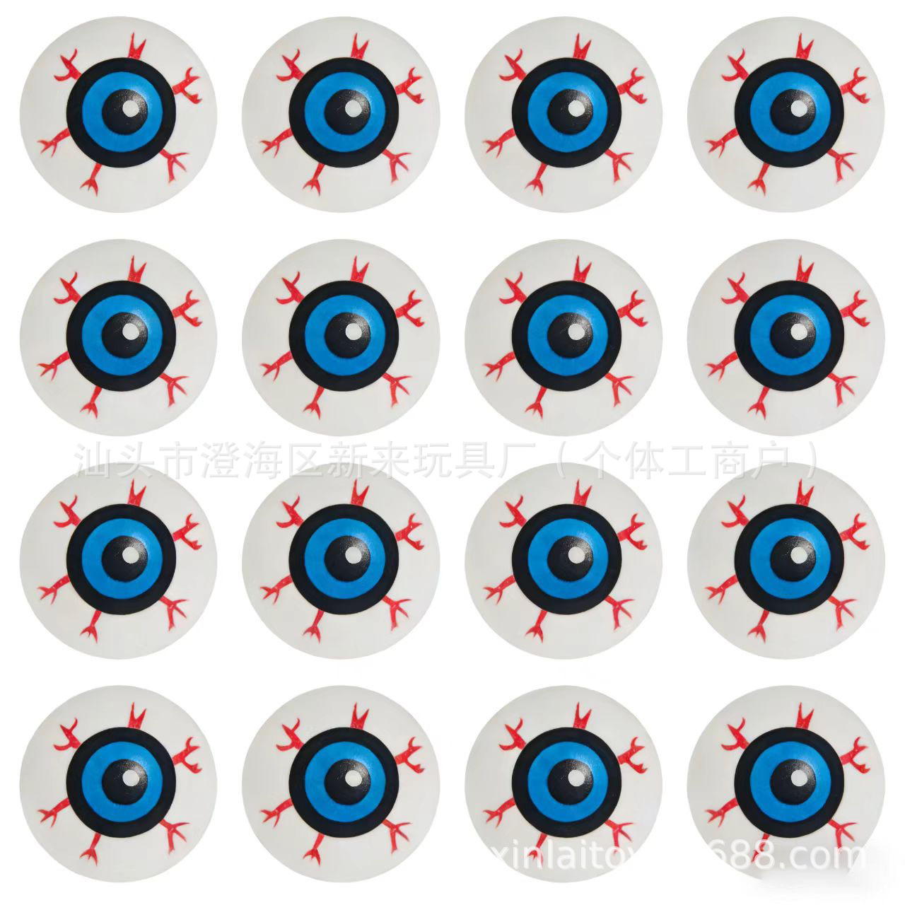Halloween Prank Realistic Eyeball Props Plastic Fake Eyeballs Cross-Border Halloween Eyeball Accessories Bloodshot Eyes