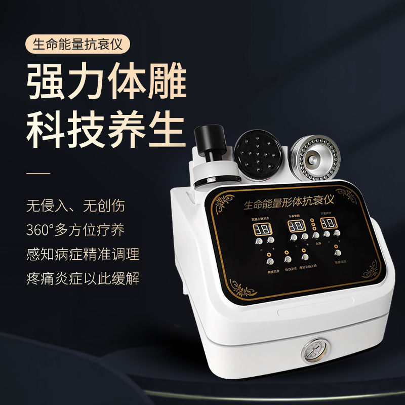 Life energy body anti-aging instrument scraping cupping DDS pulse shoulder and neck physiotherapy dredging meridian vibration massager