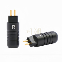 耳机DIY升级线0.78mm插针防滑槽0.78插头灰黄鹂双针0.78厚金插针