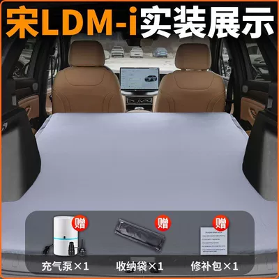 Byd Song Ldmi Inflatable Mattress Ev Car Bed Inflatable Bed Rear Sleeping Pad Travel Bed 25 Smart Driving Version 24 (Vehicle-mounted inflatable bed) - 25-modelsbyd-song-l-original-car-customization-non-slip-non-collapse-headrest-elegant-gray-comes-with-air-pump-storage-bag