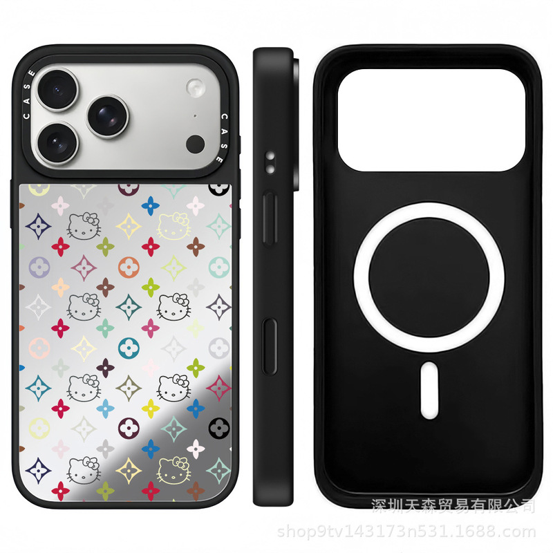 CASE联名老花KT猫苹果17ProMax手机壳iPhone16PLUS防摔14保护套13|undefined
