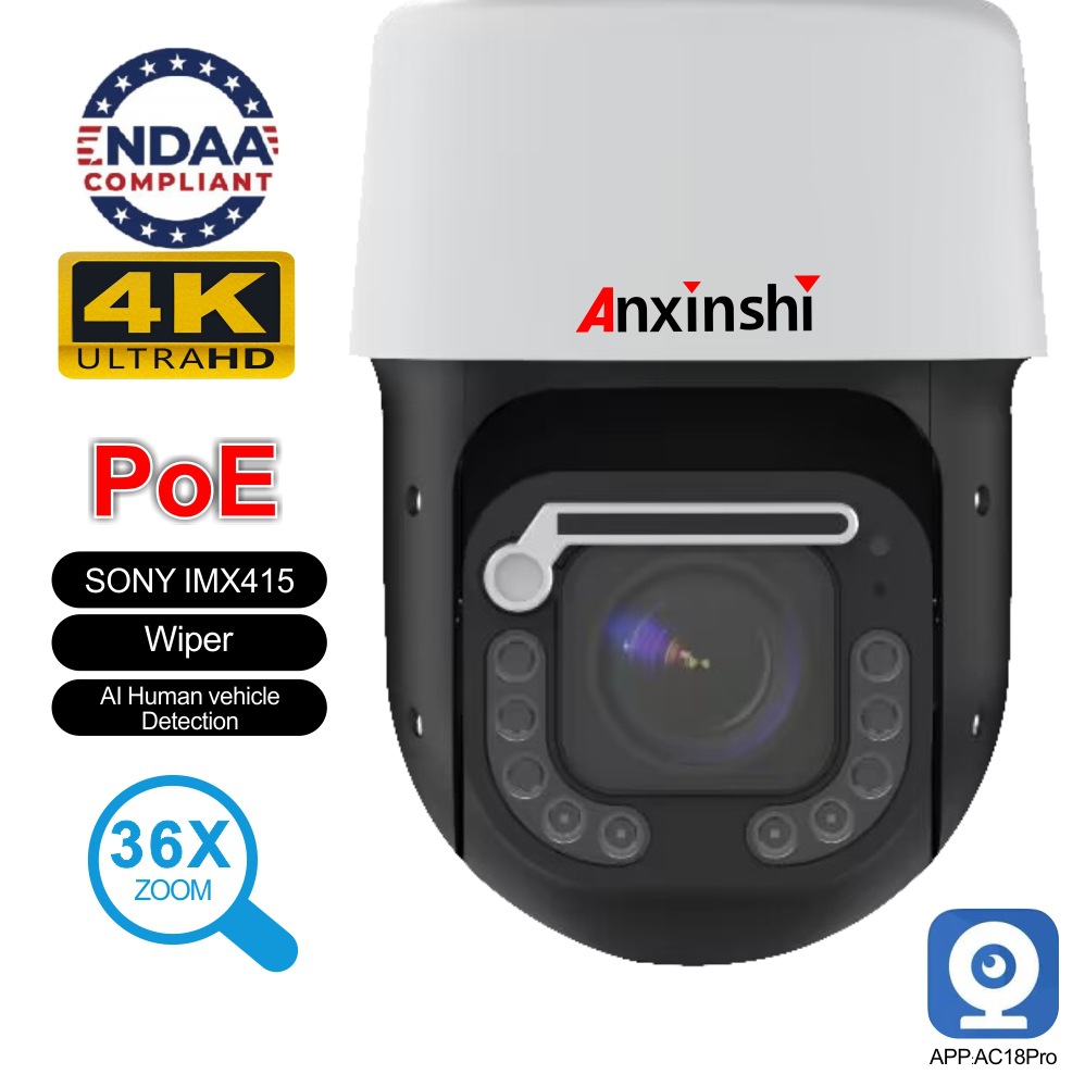 Outdoor Waterproof WIPer PTZ Ip Camera 600/ 8.0million Pixels/4K Video Surveillance