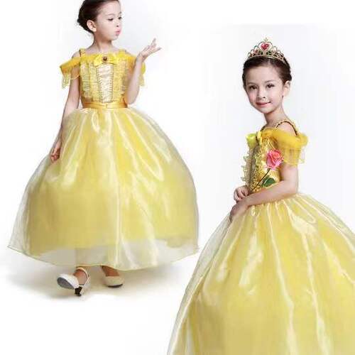 2019 Girls Bell Dress Foreign Trade Dress Sleeping Beauty Ello Princess Dress Girls Performance Costume