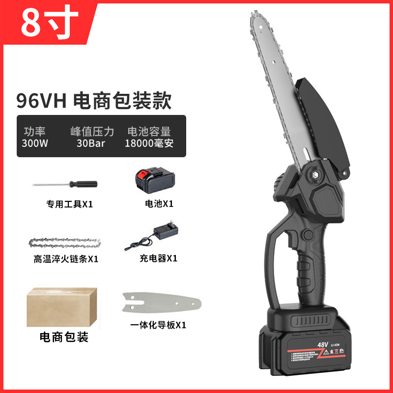 Motosierra eléctrica recargable de litio para carpintería, sierra eléctrica portátil para cortar madera y árboles, sierra de tala portátil de alta potencia