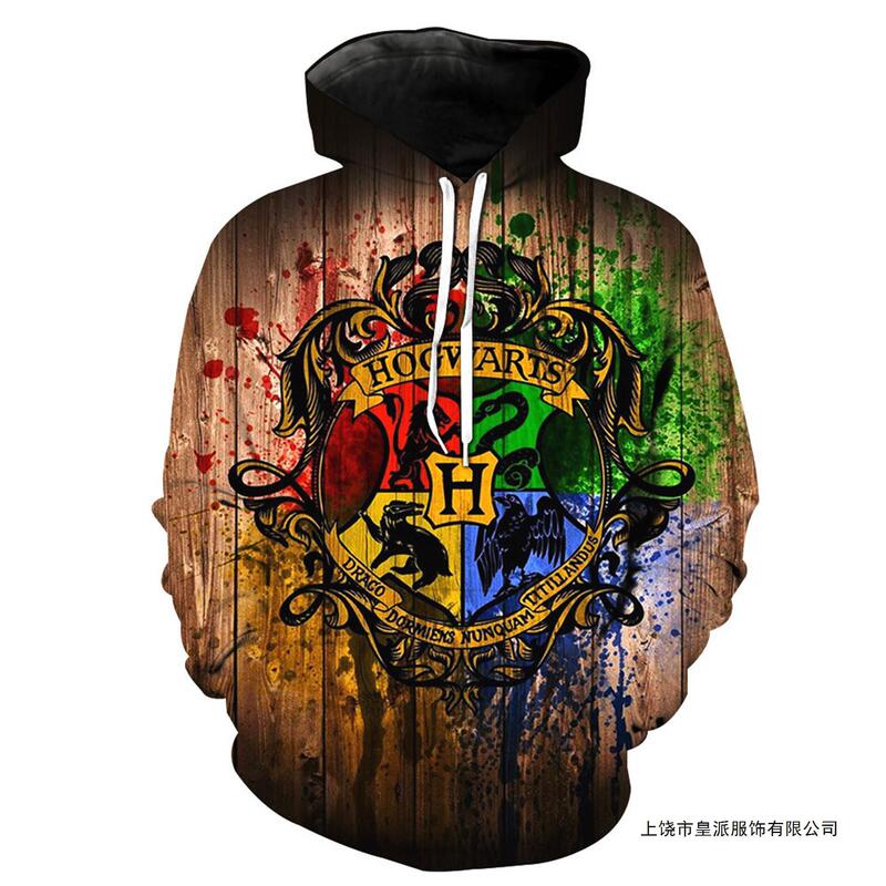 Harry Potter sweater series pullover 3d digital printing film and television peripheral a generation of hoodie factory outlet