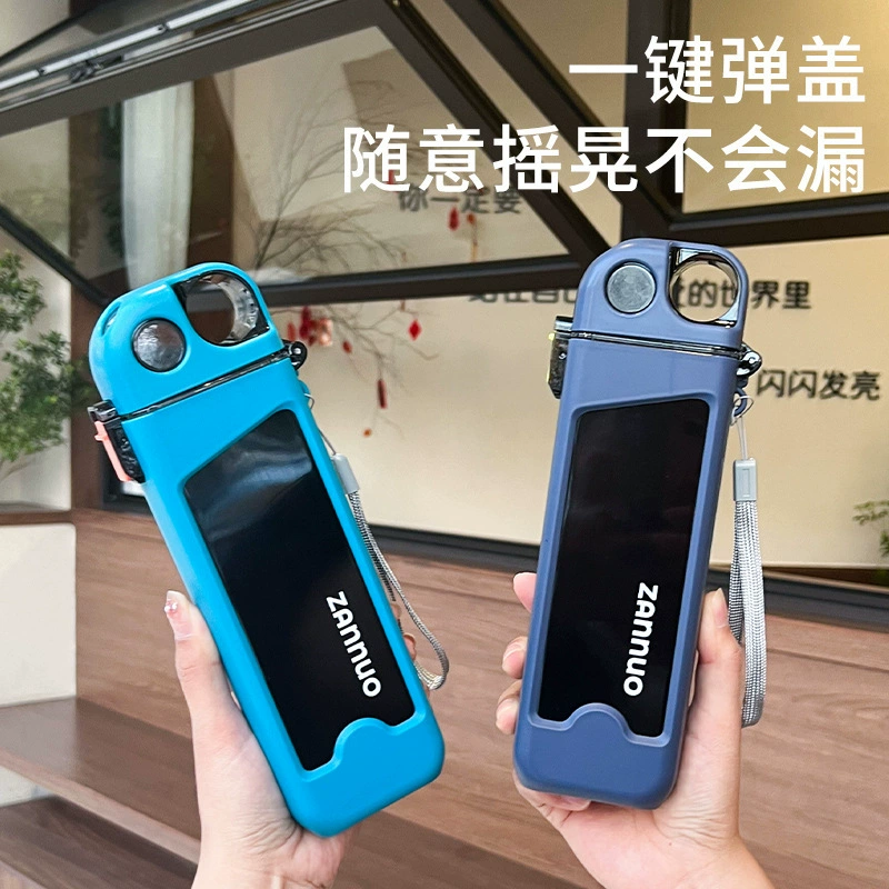 (Cross-border trading), square high quality handheld plastic straw with glass, internet celebrity