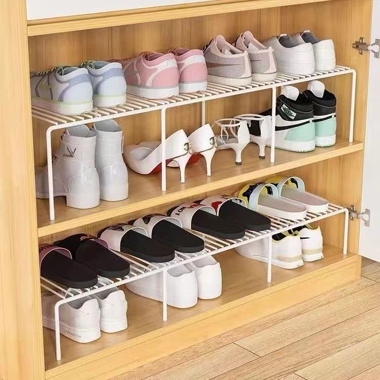 Shoe Rack Space-Saving Shoe Storage Compartment Rack Shoe Cabinet Cabinet Built-In Partition Retractable Layered Storage Rack