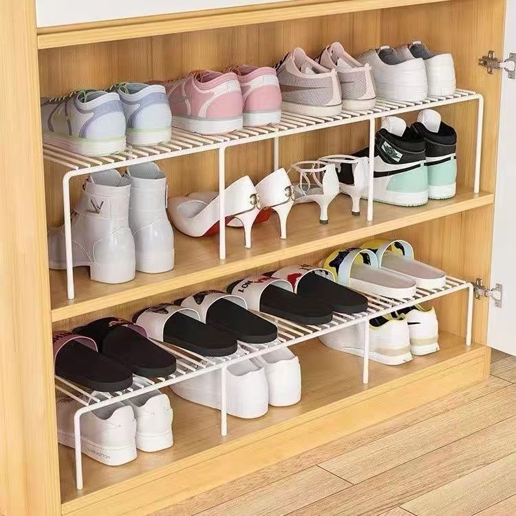 Shoe Rack Space-Saving Shoe Storage Compartment Rack Shoe Cabinet Cabinet Built-In Partition Retractable Layered Storage Rack