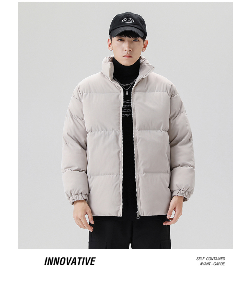 Herren Pufferjacke Für Den Winter, Warme Wattierte Freizeitjacke_voghion.com