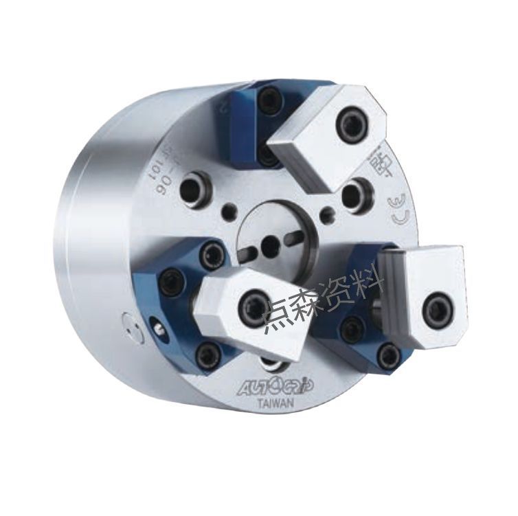 台湾佳贺卡盘3J-05中实指形动力卡盘3J-06固力普三爪实心液压卡盘