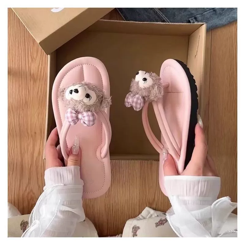 Девушка Сердце мультфильм милый Ширли Мэй шлепанец девушка летом носить 2025 новый летний толстый подошв холодные тапочки