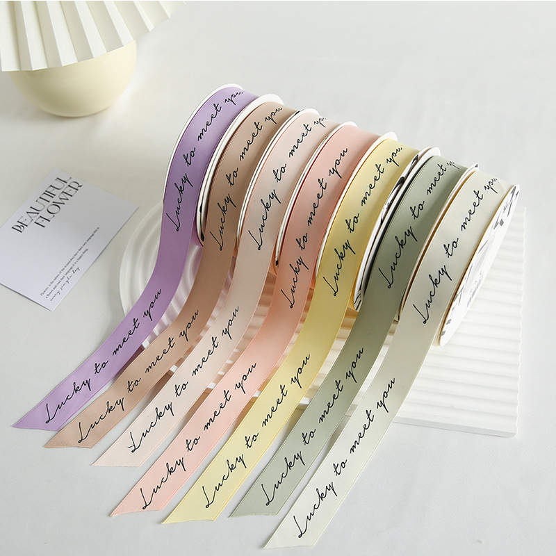 Cinta para pasteles Xiyu, famosa en internet, cinta inglesa, cinta coreana de poliéster de doble cara, cinta para ramos, material para envolver regalos y flores. image 1