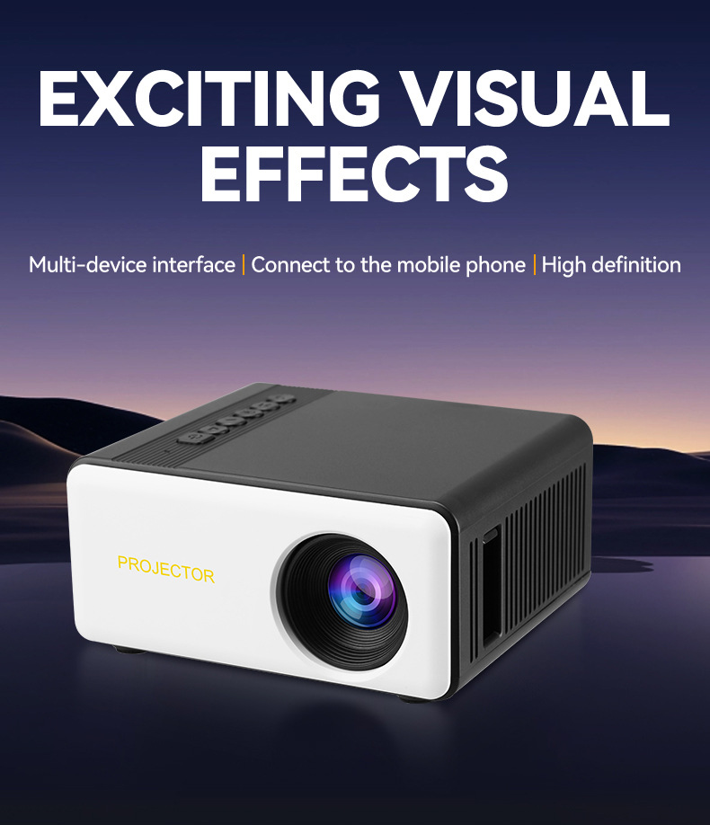 Beamer Schule Ultra HD Handy Wandprojektion Smart Home Kino tragbarer Projektor tragbare Projektion Bildschirmspiegelung