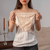 Breast -blocked lace single -layer double -layer anti -running light tube tops covering chest and chest cloth, one piece of anti -leakage light