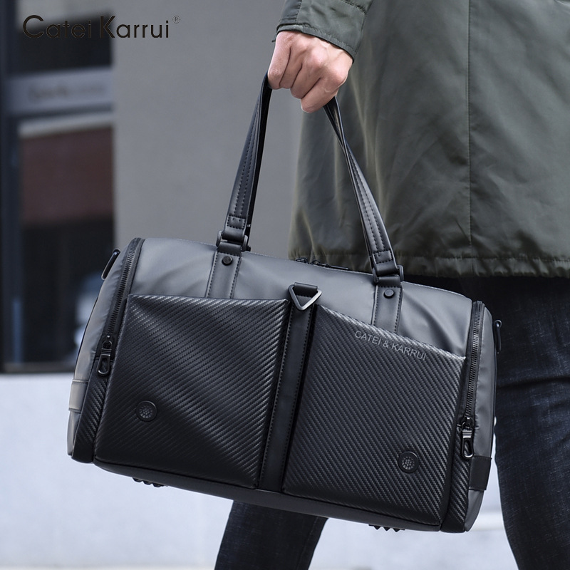 CateiKarrui男士旅行包手提包大容量长短途出差游商务单肩行李袋