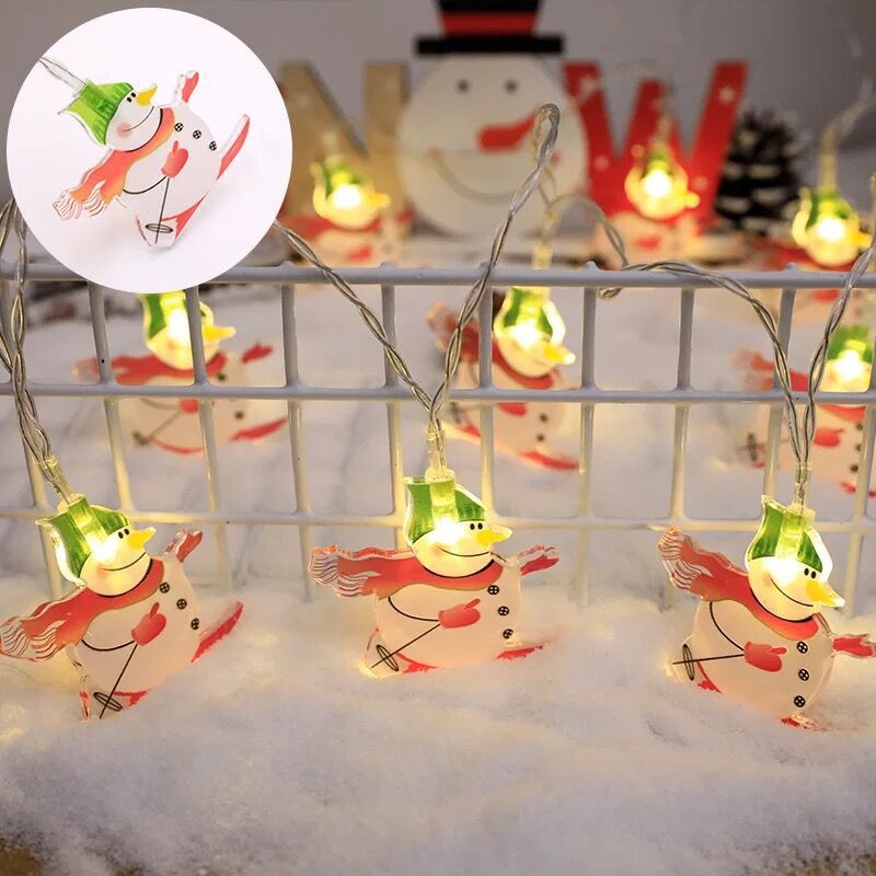 Navidad luces de cadena LED nuevo Santa Claus luces de cadena caja de la batería USB muñeco de nieve Pingüino modelado decorativo luces de colores