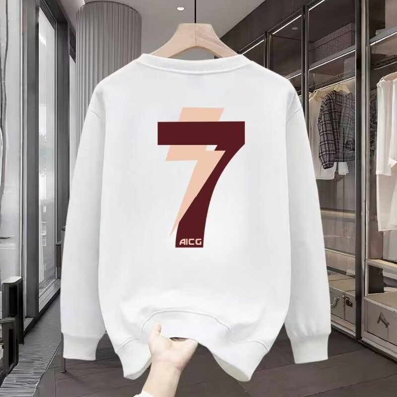 Abbigliamento maschile Felpa a maniche lunghe larga Felpa alla moda con scollo rotondo pesante alla moda Felpa casual da uomo_voghion.com