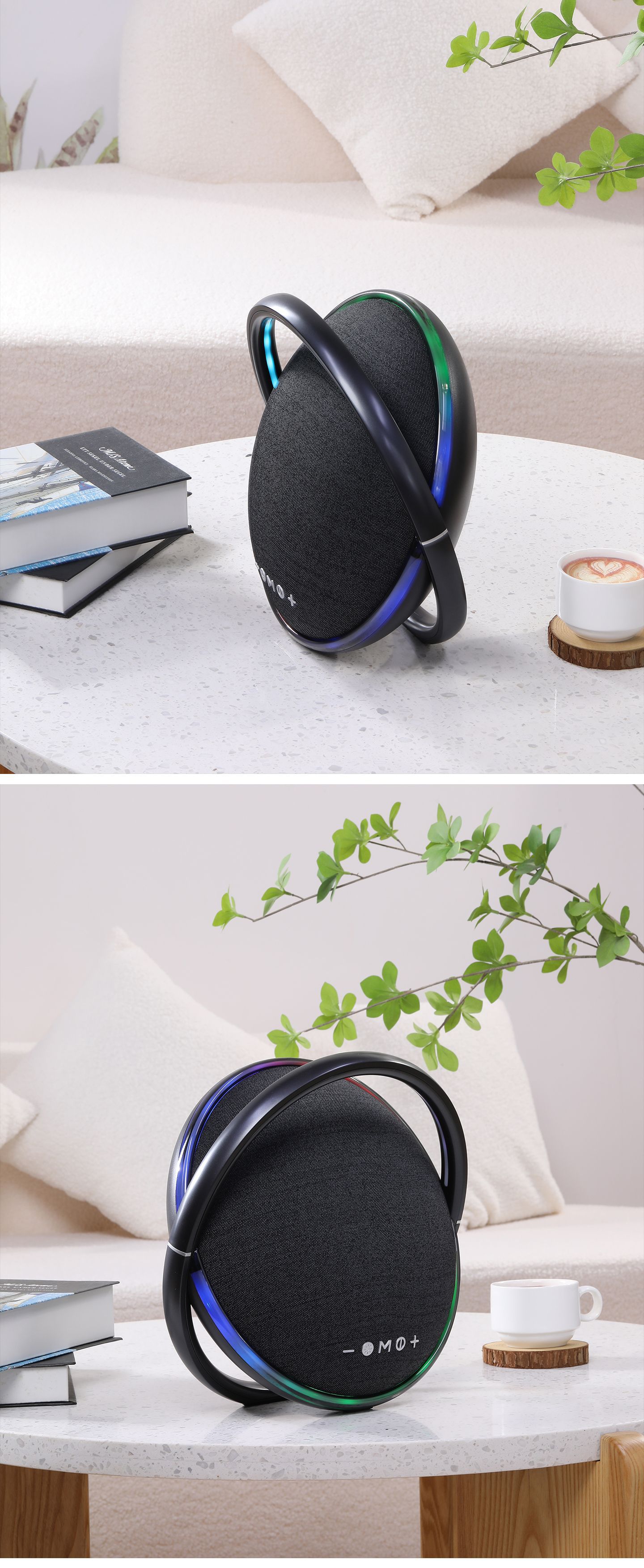 Premium Portable Bluetooth Speaker With Powerful Bass And Led_voghion.com