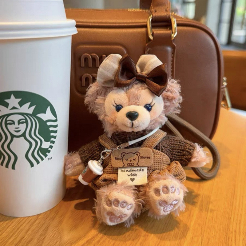 Nuevo Shirley May brownie correa pantalones bolsos colgantes lindos muñecas de peluche osos muñecos colgantes llaveros