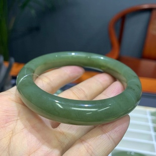 Exquisite Hotan Jade Bracelet, Oily Full, Uncracked, Micro Cotton, Size 59/12