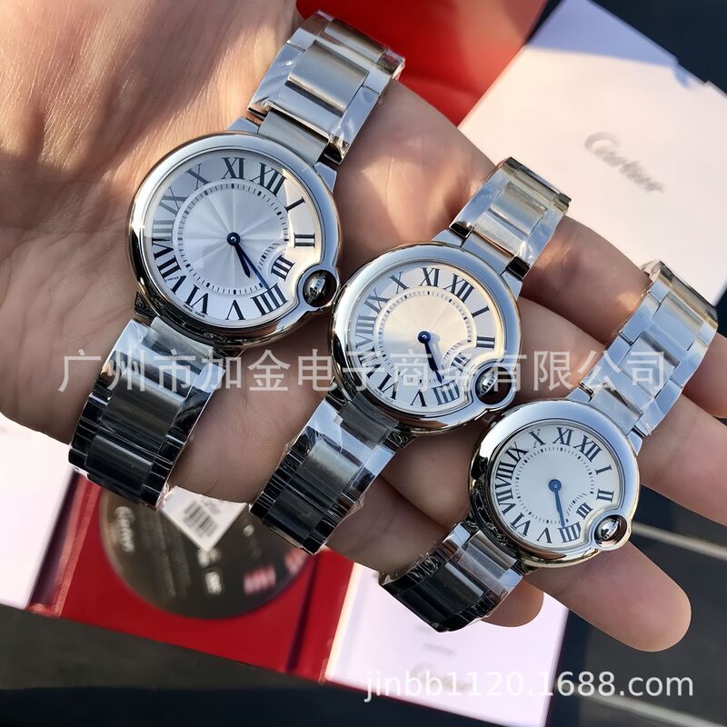 Cross-Border Hot-Selling Products, Direct Sales from the Manufacturer, Af Cartier Blue Balloon Alloy 28, 33, 36, 42mm Couple's Quartz Watches