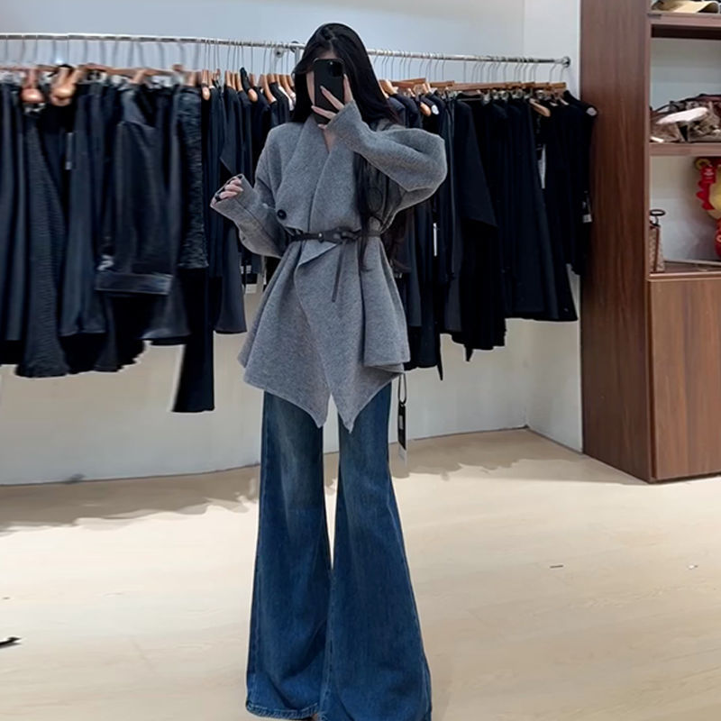 早秋今年流行的韩系休闲灰色超好看外穿开衫外套女秋冬季2025|undefined