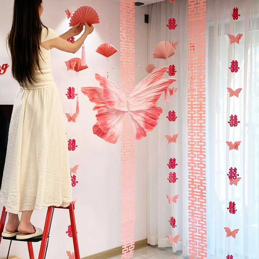 나비 반부채 웨딩룸 - 핑크 컬러 8
